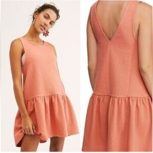 Free People Easy Street Coral Mini Dress XS